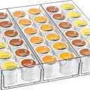 Clear Acrylic Coffee Pod Holder Organizer for K CUP, 36 Pods Storage for Kpods on Counter, Under Coffee Maker Countertop Drawer Organizer for KCUP, for Keurig Pod - Sturdy & Food Grade