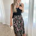 CFLONGE Summer Maxi Skirts for Women 2025 Fashion Boho Long Skirt Trendy Floral High Waist A Line Beach Skirt Vacation Outfit (M)