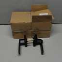 Estmoon 8 Pack Door Handles Black Interior Door Knobs, Keyless Privacy Door Levers with Lock Heavy Duty Door Handle for Bedroom Bathroom