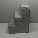 Dog Steps for Couch - Pet Stairs for Small Dogs and Cats, Dog Steps with Non-Slip Bottom Grey 3 Steps, Grey