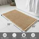 MIULEE Set of 2 Waffle Bathroom Rugs, Boho Bath Rugs Non Slip Washable, Super Absorbent Bath Mats, Ultra Soft Rubber Backed Shower Mats for Bathroom Floor, Tub and Shower, Brown, 20x32 Inch