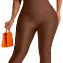 Ekaliy 2 Piece Outfits for Women Sexy One Shoulder Crop Top Bodycon Pants Set Clubwear (Brown, L)