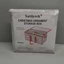 Sattiyrch Plastic Christmas Ornament Storage Box with Trays,Customizable Dividers, Dust-Proof Durable Ornament Organizer Holder,Christmas Storage Containers,Holds 128 x 3 Ornaments