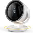 let'me Table Fan, 100-Speed Desk Fan with Digital Display, Rechargeable Battery Fan with Warm Night Light, Oscillating Fan and 12H Timer, Small Quiet Desk Fan for Bedroom, Office