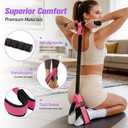 55LBS Pedal Resistance Band with Handle, Upgraded Durable Adjustable Tube Foot Pedal Device Puller Exercise Bands, for Abs Arm Leg Waist Workout, Core Pilates for Full Body Training