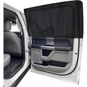 EcoNour Car Side Window Sun Shade (Pack of 2) | Stretchable & Breathable Car Window Screens for Complete Sun & Privacy Protection | Fits Most Truck, SUV and Minivan (XL 24" x 38")