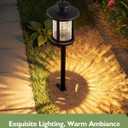 LITFIT Low Voltage Landscape Lighting, 12V 3.4W 155LM 3000K Outdoor Path Lights with Connectors, Crackled Shade, ORB Finish, Waterproof Aluminum LED Walkway Light Wired for Garden Yard, 12 Pack