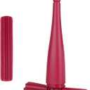 Portable Self-Squeeze Mini Mop, Short Rotatable Hand Wash-Free Flat Squeeze with Crevice Brush and Reusable (Mop+2 Pads), Red