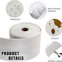 10M Mirror Frame Border Peel and Stick, 32.81 Ft x 3.94 in PVC Waterproof Wallpaper Border Sticker Trim Modern Stick Tape, Textured Wall Decor Border for Bedroom Bathroom Kitchen (White Maple Grain)