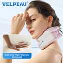 Velpeau Fashion Neck Brace for Sleeping -Soft Cervical Collar for Snooze, Anti Snoring, Sleep Apnea, Foam Wraps Keep Vertebrae Stable Relief Pain and Support for Women & Men (Pink, M: 11.5-14 inch)