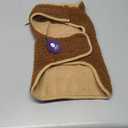 cyeollo Coats Reversible Dog Jacket Thickened Vest Turtleneck Fleece Furry Clothes Doggie Jacket for Cold Weather Winter Warm Dog Coats for Small Dogs Brown Apparel Size Medium