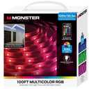 MONSTER Multi Color LED Strip + Adapter, 100 ft