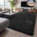 Ophanie 5x8 Rugs for Living Room, Charcoal Black, Large Fluffy Fuzzy Plush Shag Shag Comfy Soft, Non-Slip Indoor Floor Carpet, for Kids Boys Girls Dorm, Room, Bedroom, Playroom, Home Decor Aesthetic