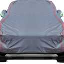 Breathable New Material, Waterproof Car Cover, Locks and Zipper Doors, Sunscreen Waterproof UV Prevention Snowproof Wind and Windproof,Suitable for Indoor Outdoor,for SUV (181" to 190") C11 (Gray)