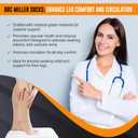 Doc Miller Open Toe Compression Socks for Women & Men 1520 mmHg, Knee High Calf Support Sleeves, Graduated Stockings for Swelling Recovery, Circulation, 1 Pair