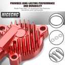 NICECNC Motorcycle Aluminum Thermostat Cover Compatible with Honda TRX450R 2010 2011 2012 2013 2014, TRX450ER Electric Start 2006-2009 2011-2014 Thermostat Housing, Replacement for 19321-HP1-670(Red)