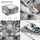 White Tiger Throw Blanket Soft Cozy Plush Fleece Blanket for Couch, Lightweight Warm Flannel Blanket Decorative Fuzzy Throws for All Season (50 x 60 in, White Tiger)