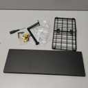 TOYANDONA Wall-Mounted Floating Shelves Wood Storage Organizer Rack Multi-Layer Bathroom Kitchen Living Room Wall Storage Basket Floating Shelf Holder, Black