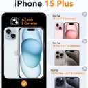 CANSHN Magnetic for iPhone 15 Plus Case, Upgraded [Full Camera Protection] [Compatible with Magsafe] [Translucent Matte] Shockproof Protective Phone Case for iPhone 15 Plus 6.7" - Black