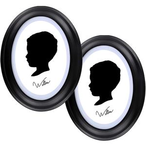 2Pack 5x7 Oval Picture Frame Black Oval Photo Frame Wall Hanging Picture Frames for Home Gallery Wedding