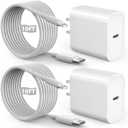 Fast iPhone Charger, Quick 10Foot USBC Wall Charger Phone Charge 2Pack 20W PD USB C Fast Charger Block + 10FT Lightning Fast Charging Cable for iPhone 14/Pro/Pro Max/Plus/13/12/11/XS/XR/X/SE2022/iPad (White)
