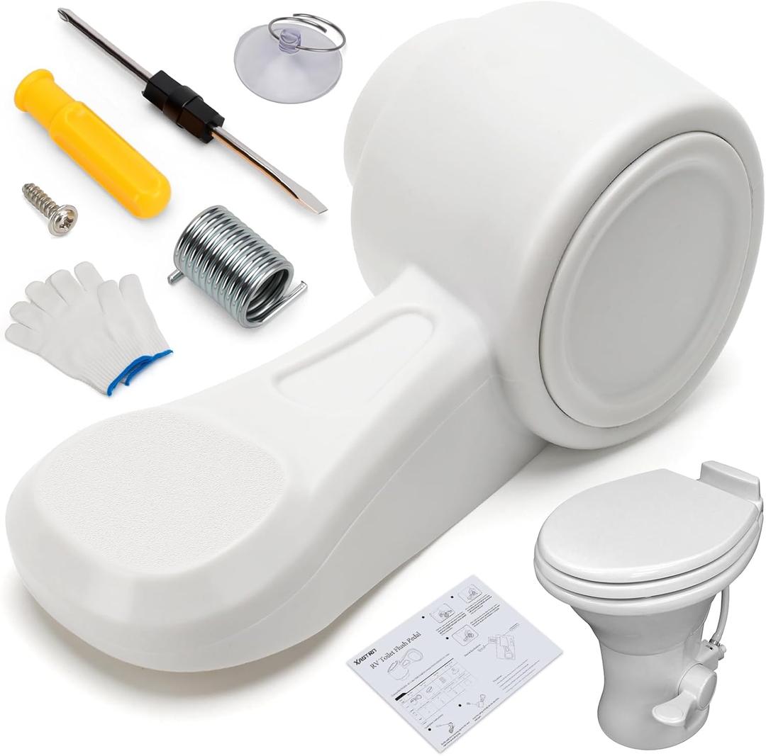 Xastro Upgraded RV Toilet Flush Pedal Replacement for Dometic 300/310/320/321 Foot Pedal Repair Complete Kit for Dometic RV/Camper Toilets
