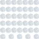 White Hydrangea Artificial Flowers Bulk, 40 Pcs Faux Hydrangea Flowers Heads, Artificial Fake Silk Hydrangea Flowers with Stems, White Flowers Artificial for Decoration Wedding Dcor