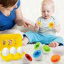 WEEJOYGAM Easter Eggs Toys for Toddlers 1-3, Color Sorting Shape Sorter Matching Game Montessori Sensory Educational Learning Toys for 1 2 3 Year Old Girl Boy Kids Birthday Gift Easter Basket Stuffers