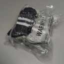 3 x AugRing Women's Striped Cotton Crew Socks Cozy Casual Athletic Quarter Socks for Running & Gym Size 5-11