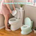 CheerTry 2-in-1 Toddler Potty Training Toilet - Larger Potty Chair & Detachable Training Seat for Boys & Girls Ages 1-3 with Flushing Sound, Wipes Storage, Toilet Paper Holder