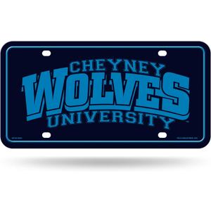Rico Industries NCAA Cheyney Wolves Metal Auto Tag 6" x 12" - Great for Truck/Car/SUV (Team Color)