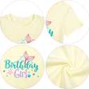 Birthday Girl Shirt Magical Castle Tshirt Birthday Shirts for Kids Funny Birthday Party Gift Tees Cute Graphic Tops (Beige)