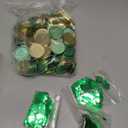 240 Pcs St. Patrick's Day Gold Coins with Shamrock Confetti Plastic Shamrock Gold Green Lucky Coins Clover Confetti for Irish Party Birthday Baby Shower Decorations