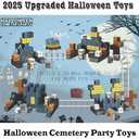 Magnetic Blocks Halloween Toys for Kids Skeleton Toy Spooky Town Building Magnetic Tiles Halloween Party Favors Gift for Boys Girls & Adults