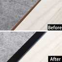 Trimold 3Pcs Aluminum T Molding Trim & Floor Transition Strips, Flat Divider Strip for Door Threshold and Joining Flooring Gaps of Laminate Planks Tile (4.2Ft x 0.8In, Matte Black)