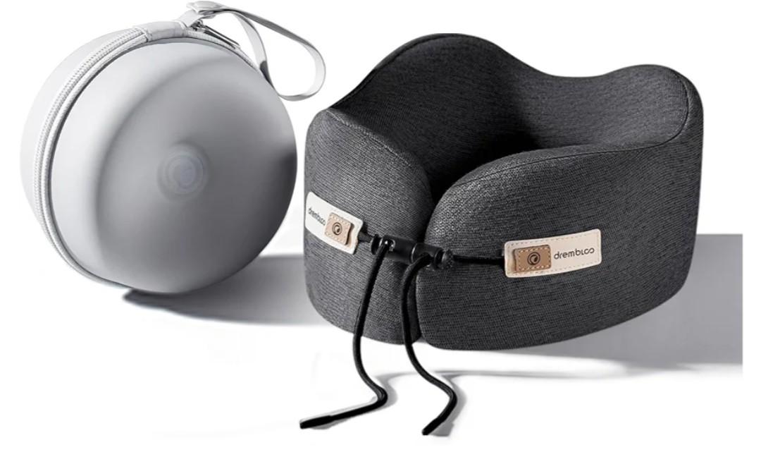 Neck Pillow Airplane, 100% Pure Memory Foam, Comfortable Breathable Cover, Travel Pillows for Airplanes, Ergonomic Design, Neck Pillow for Traveling, Airplane Pillow Flight Train, Black