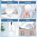 B Beauty Planet 30X Magnifying Mirror for Travel with Handle, Double-Sided 1X/30X Magnification Hand Mirror for Makeup,Travel Mirror for Desk 5 Inches