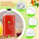 6pcs 64oz Empty Plastic Juice Bottles with Caps Reusable PET Food Grade Drink Bottles with Leak-Proof Tamper Evident Caps Bulk Clear Beverage Containers for Homemade Drinks Smoothie Milk