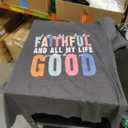 Christian Tshirt and All My Life You Have Been Faithful Bright Bible Verse Graphic Tee Tops (X-Large, Dark Grey-2)