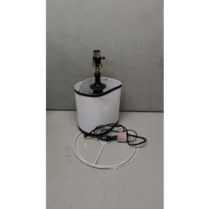 20" Modern Ceramic Table Lamp, Black Bedroom Lamp for Night Stands, Farmhouse Bedside Lamp for Bedroom Living Room, Small Nightstand Lamp Desk End Table Lamp Black