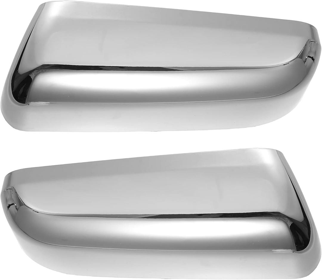 X AUTOHAUX 1 Pair Exterior Triple Chrome Plated Top Half Mirror Cover Caps Trim Overlay for Ford F-150 2007-2014 7L3Z 17D743 AA