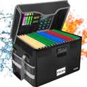 DocSafe 5200°F Document Organizer with Lock, Upgraded Heat Insulated Fireproof＆Water-Resistant Box 8 Layers File Organizer, Portable Home Travel Safe Storage for Important Documents, Files and More