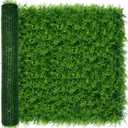 Greenery Faux Grass Wall Backdrop 72"x128" (64 SQFT) UV-Anti Artificial Green Boxwood Panel for Patio Balcony Privacy & Ivy Fence Covering Privacy, Garden, Backyard Wall Backdrop Decor (3D Style 1)