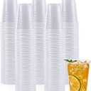 Lilymicky 50 Pack 5 oz Clear Plastic Cups, Small Disposable Drinking Cups, Clear Beverage Tumbler for Tasting, Drinking and Party