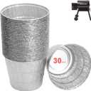 30 Pack BAC407 Grease Bucket Liner for Traeger Ironwood 885/650 Drip tray, Traeger Pro 780/575 Grill Drip Tray Liner Accessories, Traeger Drip Tray Liner 20/22/34 Series Grill Accessories, 4.9" x 4"