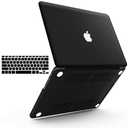 IBENZER Compatible with MacBook Pro 15 Inch Case 2015 2014 2013 2012 A1398, Hard Shell Case with Keyboard Cover for Old Version Apple Mac Pro Retina 15, Black