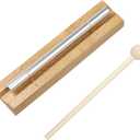 7" Meditation Chime, Mindfulness Bell for Teachers, Classroom Management & Yoga, Solo Tone Energy Chime, Sound Healing Instrument, Responsive Classroom Tool for Focus & Calm - Silver