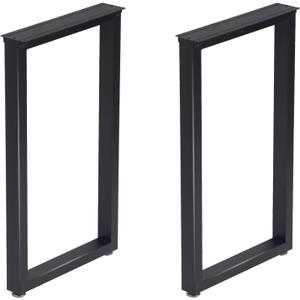 Taelakeni 28 Inch Metal Desk Table Legs, Heavy Duty Industrial Style Dinning Table Leg with Adjustment Feet Pads (Square)