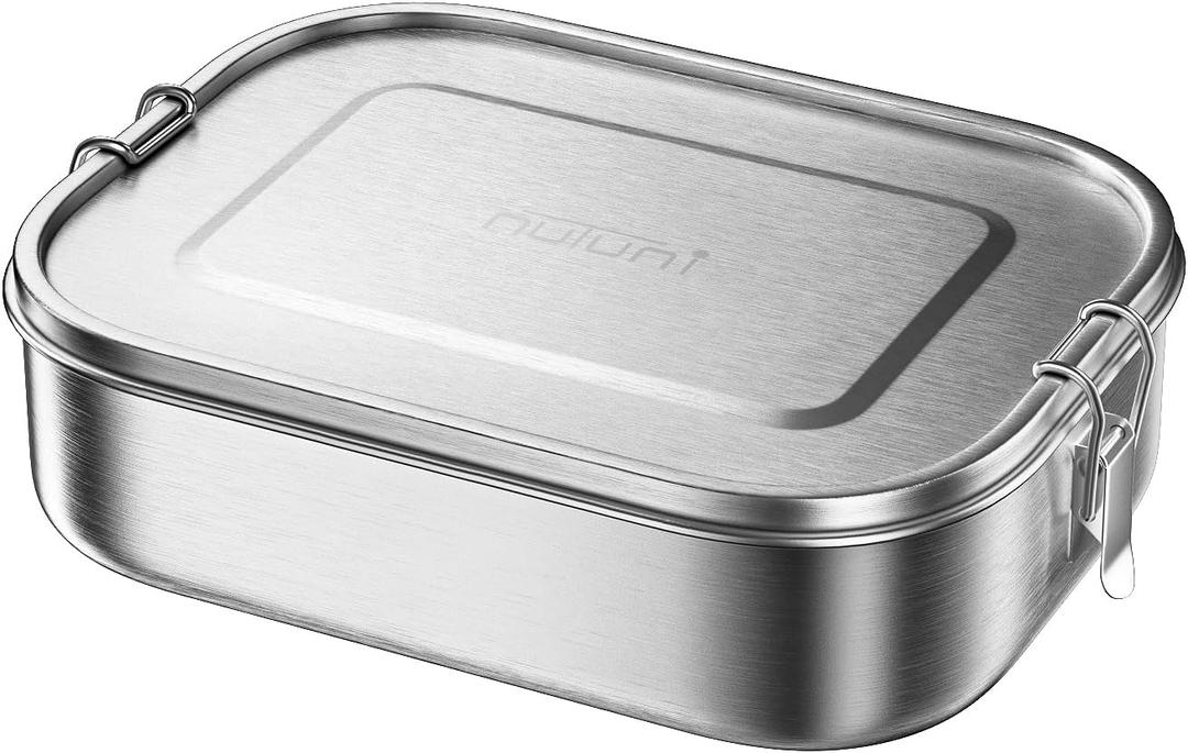 Large Lunch Box for Adults and Kids, 47oz Stainless Steel Food container, 1400ML Leak-Proof Metal Bento Box, Food Storage Contaniers For School, Travel, Work