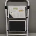 DUMOS Step Ladder, 2 Sturdy Step Stool with Anti-Slip Pedal & Comfortable Handrail, Portable Heavy Duty Step Stool for Kitchen, Garage & Outdoor Use, 330lbs, Black